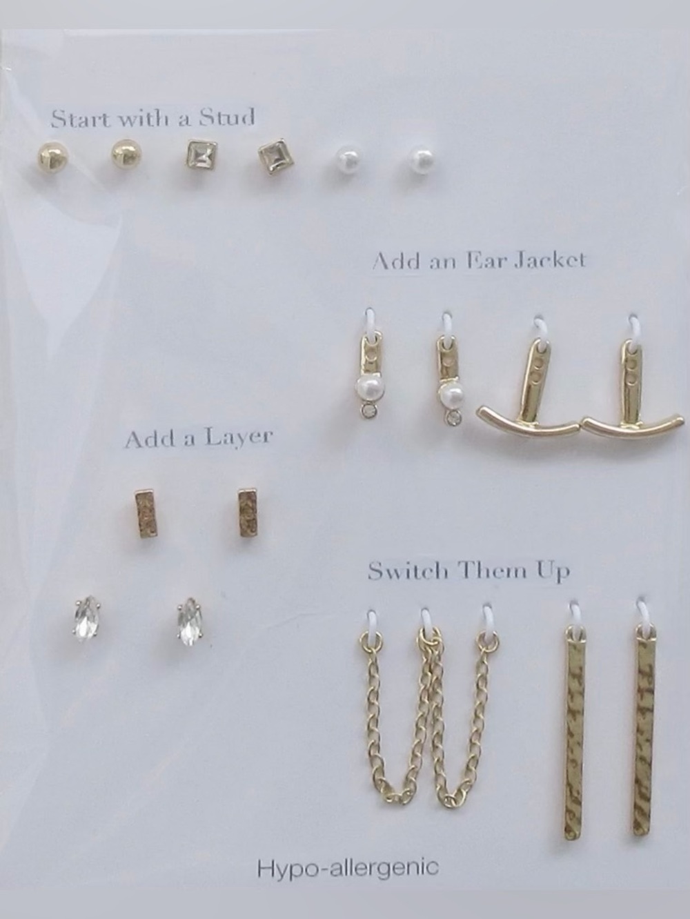 Mix and Match Earring Set - Gold Plated